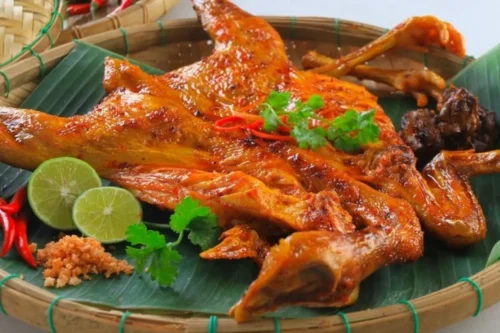 Gà ta nướng than hoa